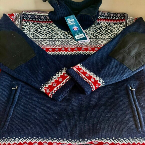 ICEWEAR NEWLined 100% Worsted Icelandic Wool Bergen Nordic Sweater, Med. RT $293 - Picture 2 of 10